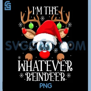 Whatever Reindeer Christmas PNG, Family Matching Group Funny Xmas PNG
