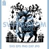 Cute Christmas Reindeer With Gifts SVG, Festive Holiday Deer Illustration SVG