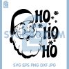 Vintage Santa Ho Ho Ho SVG, Retro Christmas Santa Claus Line Art Design SVG