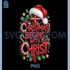 Christmas Begins with Christ PNG, Cross Christ PNG