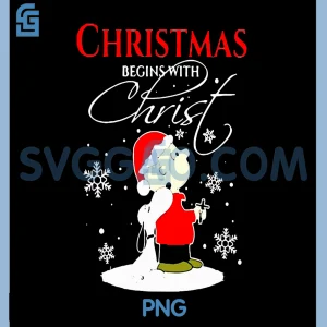 Christmas Begins With Christ PNG, Xmas Holiday PNG