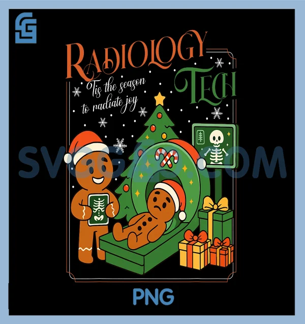 Christmas Radiology Tech PNG, Funny Gingerbread Man PNG – SVGGAO