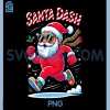 Santa Dash PNG, Running Runner Marathon Team PNG