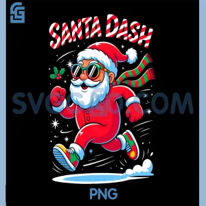 Santa Dash PNG, Running Runner Marathon Team PNG