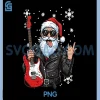 Christmas Santa Rock PNG, Hand Guitar Rocker Xmas PNG