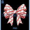 Coquette Christmas Bow PNG, Striped Holly Berry Preppy Ribbon PNG