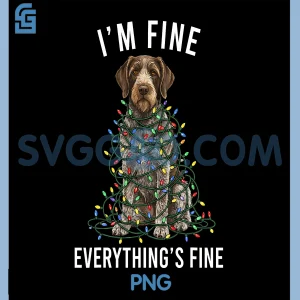 Wirehaired Pointing Griffon PNG, I'm Fine Everything is Fine PNG