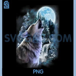 Wolf Howling Moon PNG, Forest Nature Wildlife PNG, Animal Lovers PNG