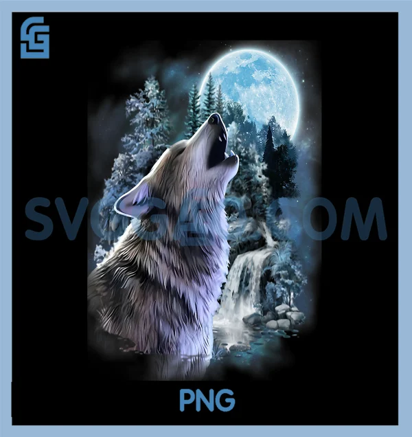 Wolf Howling Moon PNG, Forest Nature Wildlife PNG, Animal Lovers PNG ...