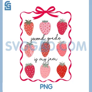 Second Grade is My Jam PNG, Strawberry First PNG