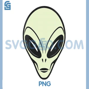 Alien Head Graphic for UFO PNG, Believers and Space Fans PNG