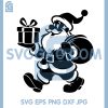 Santa Walking With Present SVG, Classic Claus Carrying Christmas Bag SVG