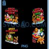 Brick Christmas Crew PNG Bundle, Master Builder Block Xmas Bundle PNG