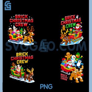 Brick Christmas Crew PNG Bundle, Master Builder Block Xmas Bundle PNG