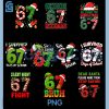 Christmas Meme 67 Funny Designs PNG Bundle, Cute Holiday Six Seven PNG Bundle