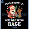 Current Status Gift Wrapping Rage PNG, Funny Christmas PNG