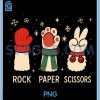 Cute Christmas Cat Rock PNG, Paper Scissors Cute Animal Paws PNG