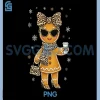 Gingerbread Girl Leopard Style PNG, Cute Christmas Coffee Art PNG
