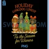 Dog Long Haired PNG, Dachshund Christmas Lineup PNG