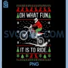 Oh What Fun It Is To Ride PNG, Dirt Bike Ugly Christmas Motocross PNG
