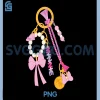 Disney Minnie Mouse PNG, Matching Fashion Bag Charm PNG