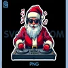 DJ Santa Christmas PNG, Dee Jay Holiday Xmas PNG, Disc Jockey Xmas PNG