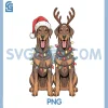 Doberman Dog Christmas PNG, Santa Hat Reindeer Lights PNG