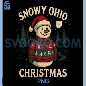 Snow Ohio Chrismas PNG, Effect Lake Christmas PNG, Santa Snowman PNG
