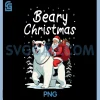 Beary Christmas And Santa PNG, Polar Bear Santa For Holiday Xmas PNG