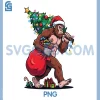 Christmas Bigfoot Sasquatch PNG, Carrying Tree Festive PNG
