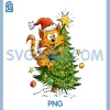 Christmas Cat Tree Mischief Cute PNG, Holiday Kitty Chaos PNG