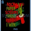 Rock Paper Scissors Throat Punch PNG, Funny Christmas PNG