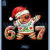 Funny Gingerbread Six Seven 67 PNG, Ice Cream Drip Christmas PNG