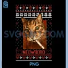 Meowboro Smoking Cat PNG, Christmas Ugly Meme Cat PNG