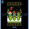 Santa Pickle Trio Xmas PNG, Ugly Pickle Christmas Cute PNG