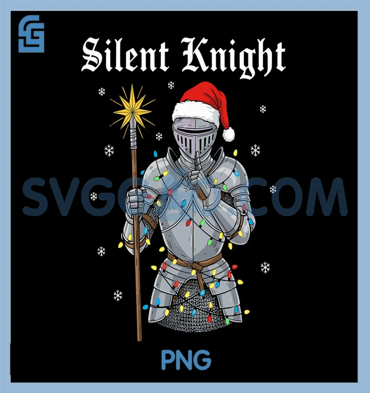 Silent Knight PNG, Medieval Christmas Warrior Festive PNG