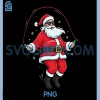 Funny Skipping Rope PNG, Santa Christmas Graphic Jump Jumping PNG