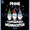 Three Gnomes With Christmas Lights PNG, Snow And Greetings PNG