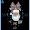 Ho Ho Ho PNG, Faux Crochet Leopard Santa Xmas PNG, Holiday Christmas PNG