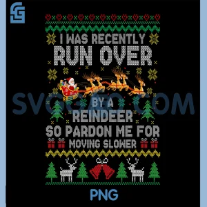 I Was Recently Run Over by A Reindeer PNG, Christmas So Pardon PNG