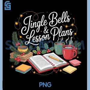 Jingle Bells & Lesson Plans PNG, Funny Christmas Teacher PNG