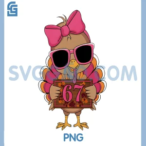 Thanksgiving 67 Turkey PNG, 67 Thanksgiving Funny Turkey Family PNG