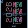 2026 New Year New Grace New Praise PNG, Retro Faith Art PNG
