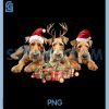 Airedale Terrier Santa Hat PNG, Dog Lover Christmas PNG