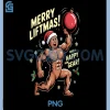 Merry Fitness Happy New Rear Funny PNG, Workout Christmas PNG