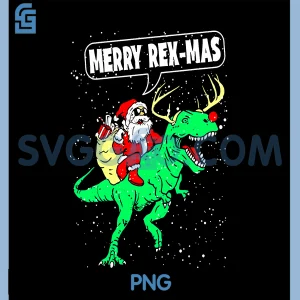 Merry REX-MAS PNG, Christmas Design PNG