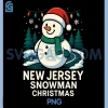 New Jersey Christmas Snowman PNG, Winter Holiday USA PNG