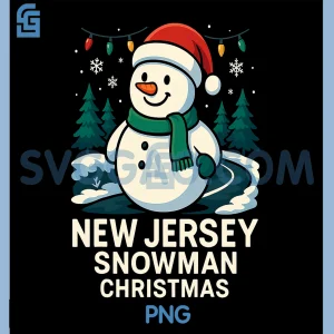 New Jersey Christmas Snowman PNG, Winter Holiday USA PNG