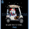 Oh What Fun is It to Ride PNG, Santa Driving Golf Cart Christmas PNG