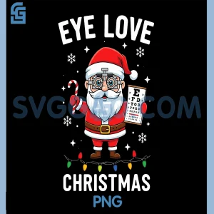 Eye Love Chrismas PNG, Chart Dr Optician Xmas Optometry PNG